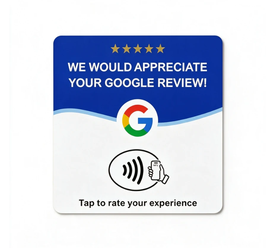 Carte NFC d'avis Google